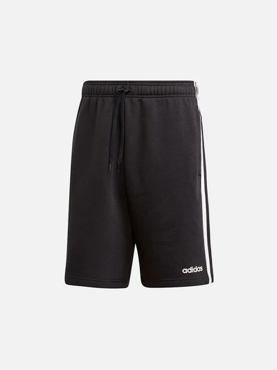 (DQ3071) ESSENTIALS 3-STRIPES FLEECE SHORTS-BLACK