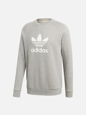 (CY4573) TREFOIL WARM-UP CREW SWEATSHIRT-GREY