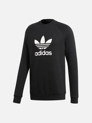 (CW1235) TREFOIL WARM-UP CREW SWEATSHIRT-BLACK