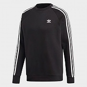 (DV1555) 3-STRIPES CREW-BLACK
