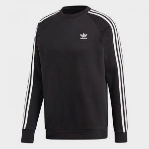 (DV1555) 3-STRIPES CREW-BLACK