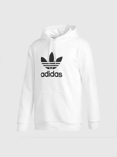 (DU7780) TREFOIL HOODIE-WHITE