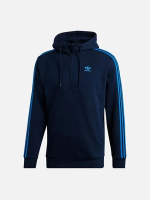 (EK0255) 3-STRIPES HALF ZIP HOODIE-NAVY