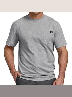 (WS450 HG) HEAVYWEIGHT TEE-HEATHER GRAY