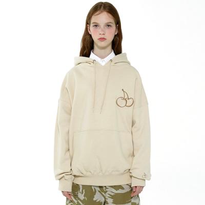 CHERRY TONE ON TONE HOODIE IA [LIGHT BEIGE]