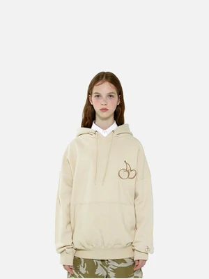 CHERRY TONE ON TONE HOODIE IA [LIGHT BEIGE]