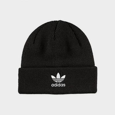 (CL5288) TREFOIL BEANIE-BLACK/WHITE