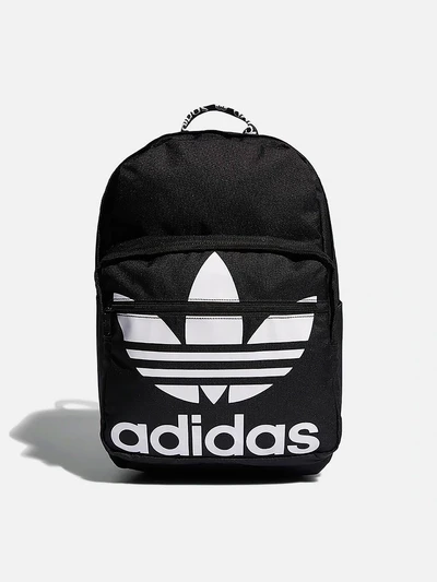 (CL5498) TREFOIL POCKET BACKPACK-BLACK/WHITE
