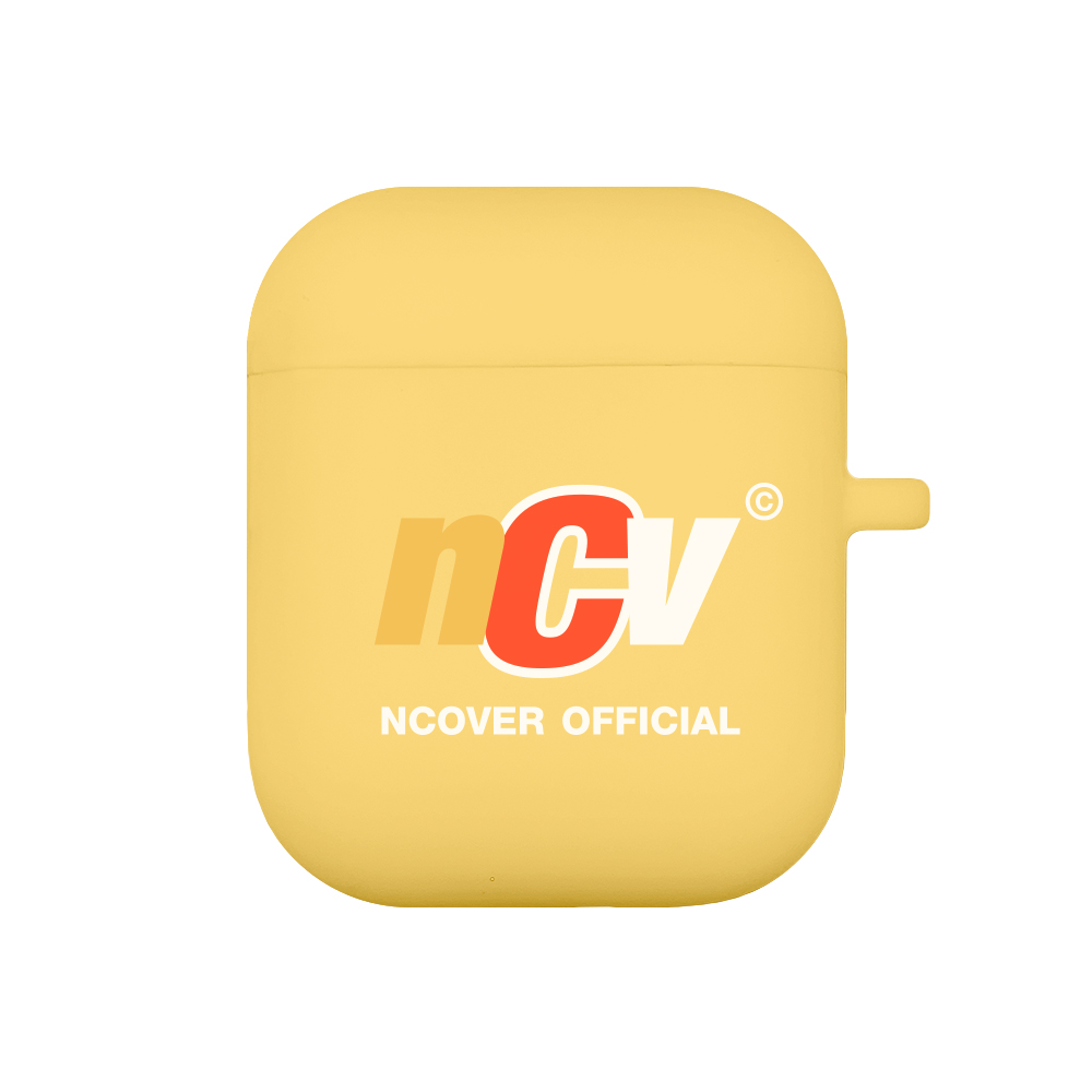 Color ncv logo case-yellow(airpods case)