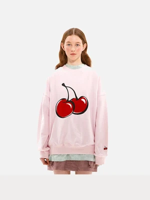 BIG CHERRY SWEATSHIRT JS [LIGHT PINK]
