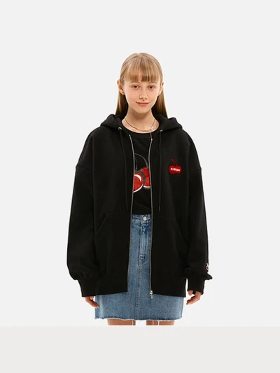 CHERRY HOODIE ZIPUP JS [BLACK]