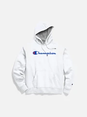 (GF89H) 파워블렌드 스크립트 프린트 후드티 WHITE