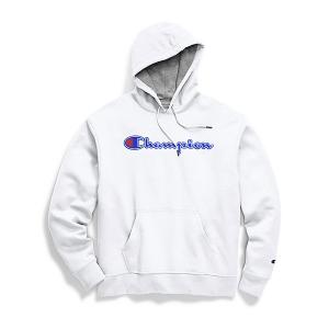 (GF89H) 파워블렌드 스크립트 자수 후드티 WHITE
