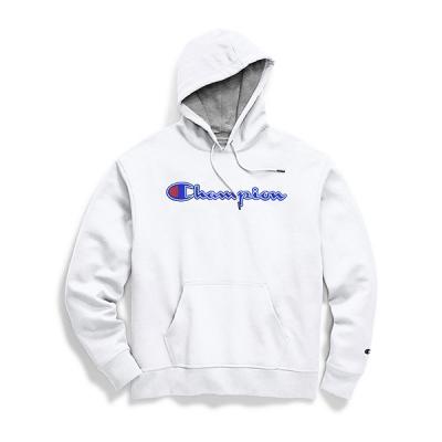 (GF89H) 파워블렌드 스크립트 자수 후드티 WHITE