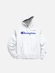 (GF89H) 파워블렌드 스크립트 자수 후드티 WHITE