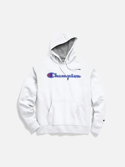 (GF89H) 파워블렌드 스크립트 자수 후드티 WHITE