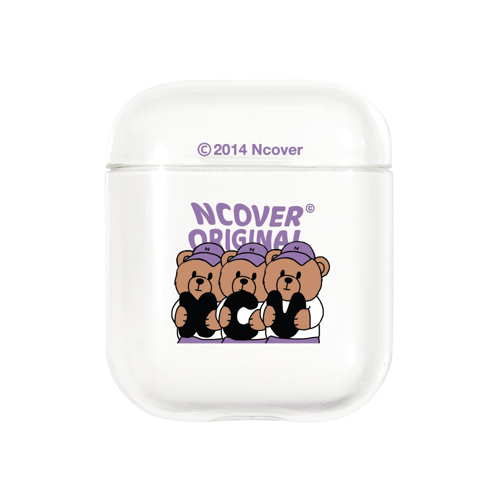 Ncv alphabet bruin-purple(airpods clear jelly)