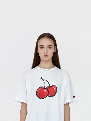 3D BIG CHERRY T-SHIRT JH [WHITE]