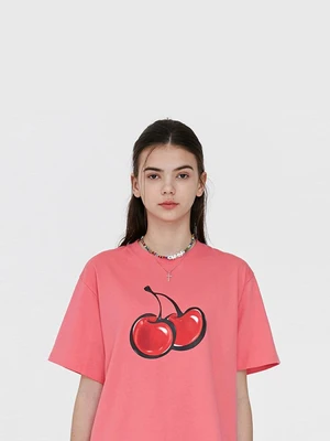 3D BIG CHERRY T-SHIRT JH [HOT PINK]