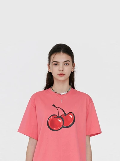 3D BIG CHERRY T-SHIRT JH [HOT PINK]