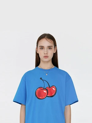 3D BIG CHERRY T-SHIRT JH [BLUE]