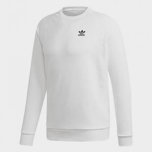 (ED6208) ESSENTIAL CREW SWEATSHIRT-WHITE/BLACK