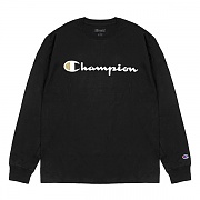 (GT78H) 가슴로고 스크립트 클래식 긴팔티 BLACK/GOLD