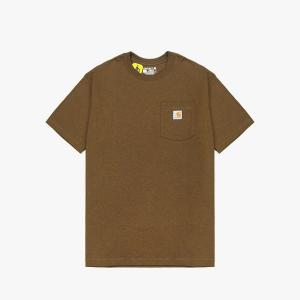 (K87) 워크 포켓 반팔티 BROWN HEATHER (B00)