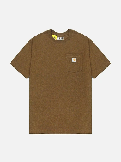 (K87) 워크 포켓 반팔티 BROWN HEATHER (B00)