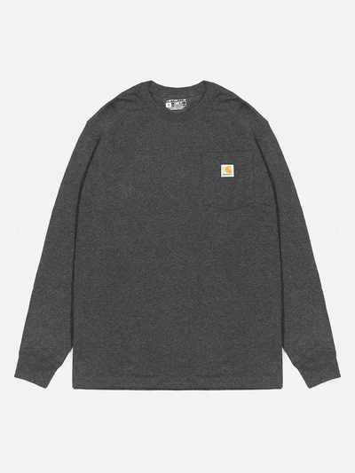(K126) 워크 포켓 긴팔티 CARBON HEATHER (CRH)