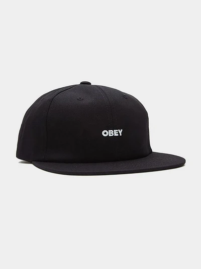 (100580242) 볼드 6패널 스트랩백 BLACK