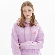 CHESS CHECK CROPPED HOODIE_LAVENDER