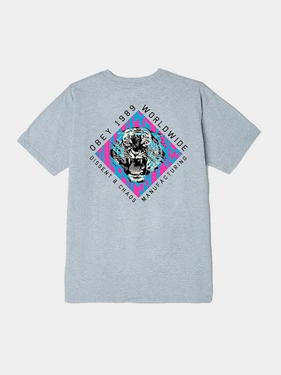 (165262584) 디센트 앤드 카오스 타이거 반팔티 HEATHER GREY