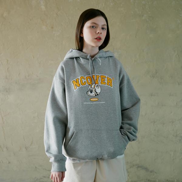 TOBY FACE ARCH LOGO HOODIE-GREY