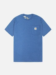 (K87) 워크 포켓 반팔티 LIGHT COBALT HEATHER (H11)