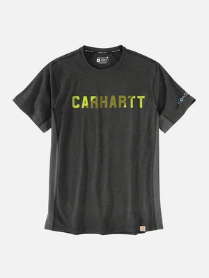(105203) 포스핏 블록 로고 MW 반팔티 CARBON