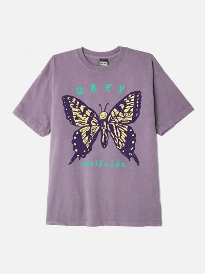 (163632943) 소셜 버터플라이 피그먼트 반팔티 LILAC CHALK