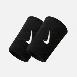 (AC2287) 스우시 더블와이드 손목밴드 (2PK) BLACK