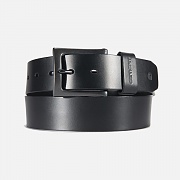 (A0005510) 버니쉬드 레더 박스 버클 벨트 BLACK