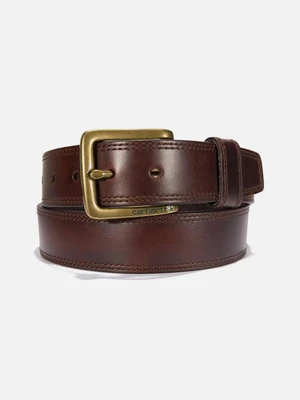 (A0005503) 레더 인그레이브드 버클 벨트 BROWN