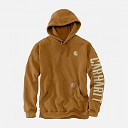 (105940) 루즈핏 미드웨이트 C 그래픽 후드티 BROWN