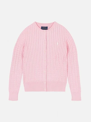 (313543047010) 키즈 케이블 니트 코튼 가디건 PINK