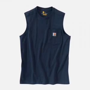 (100374) 슬리브리스 포켓 나시티 NAVY