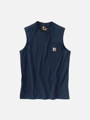 (100374) 슬리브리스 포켓 나시티 NAVY