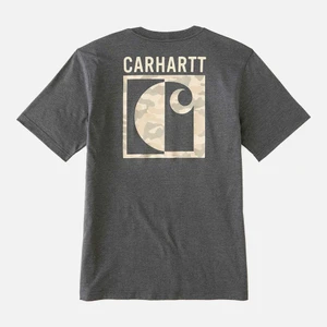 (107296) 어바인 블록 카모 반팔티 CARBON HEATHER